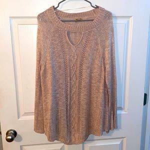 Light pink keyhole sweater